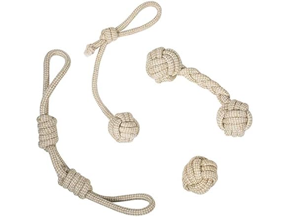 Franklin Pet Natural Rope Dog Toys 4Pk