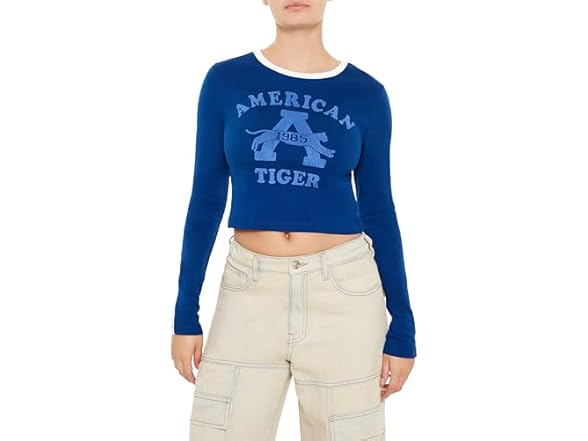 Forever 21 Women (S) American Tiger Graphic Tee