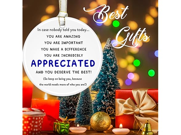 KAPJHRX Thank You Christmas Ornaments