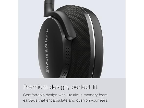 Bowers & Wilkins Px7 S2 Over-Ear Headphones - Advanced Noise Cancellation, Technical Fabrics, 30-Hour Battery Life, 15-Min Quick Charging, Black (Renewed) (Open Box)