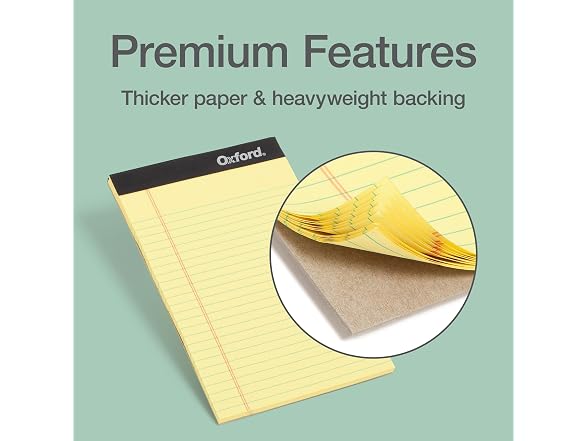 Oxford Premium Legal Pads, 6 Pack, Thick