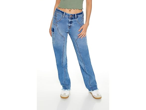 Forever 21 (29) Low-Rise Straight Cargo Jeans
