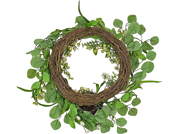 National Tree Company 20" Artificial Spring Wreath with Woven Base