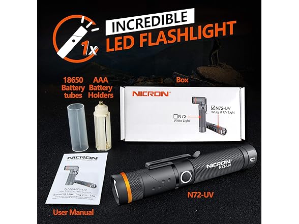 NICRON UV Flashlight