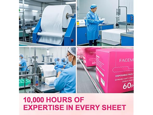 FACEMADE 60 Count XXL Disposable Face Towels