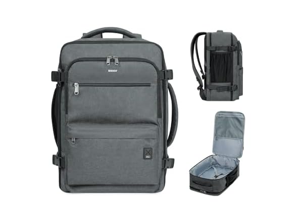WANDF 18x14x8 Laptop Backpack, Grey