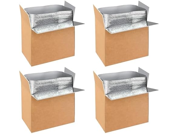 YSSOA 4 Pack Insulated Shipping Boxes