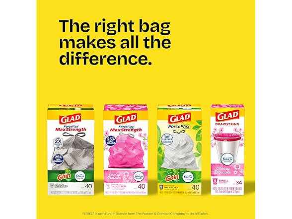 Glad Kitchen Trash Bags 13 Gal, 110 Count