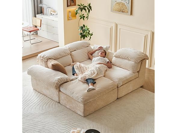 Ayovoch 115.7" Cloud Couch, Boneless Couch, Sectional