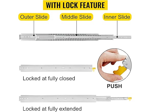 VEVOR Heavy Duty Drawer Slides 40\" Length
