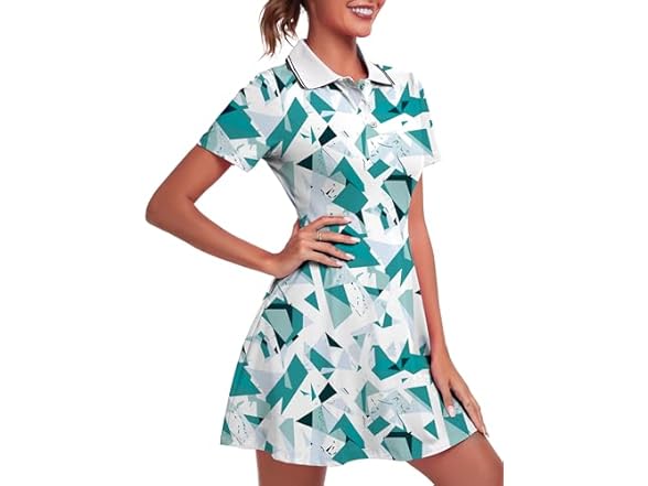 Fkeep Women Golf Dress Tennis Dresses (Black Dress