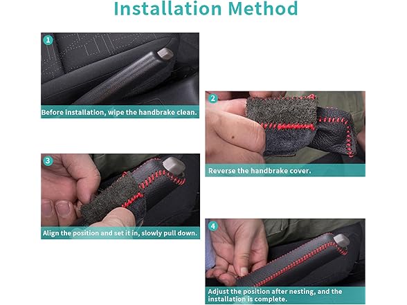 SUNBREATH AAP-Auto-097 Leather Handbrake Cover