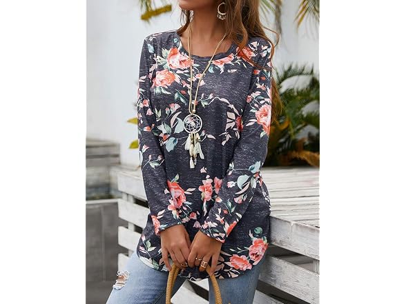 Ezcosplay Women (XL) Long Sleeve Casual Tops Shirt