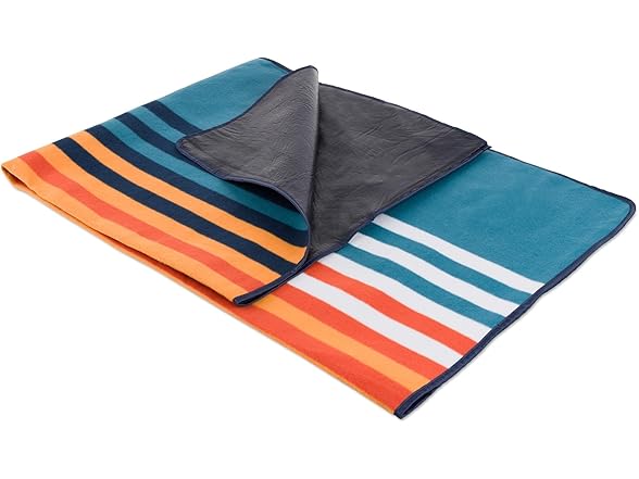 Disney Zootopia Blanket Tote Outdoor Picnic Blanket (Marine Stripe Blue)