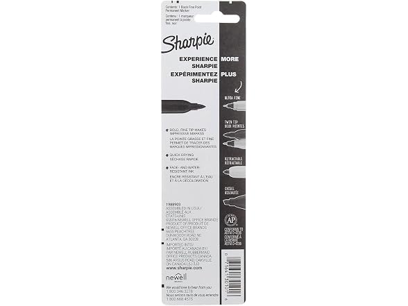 Sharpie 30101PP Permanent Markers, Fine Point