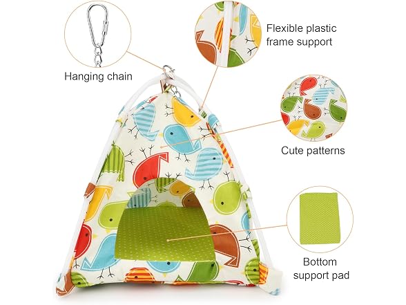 Wontee Bird Nest House Parrot Hanging Tent S