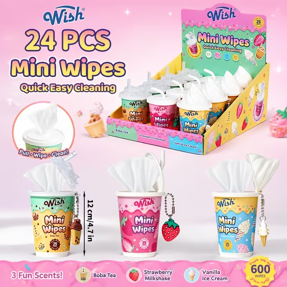 24pk Travel Size Mini Hand Wipes - Gallery 14