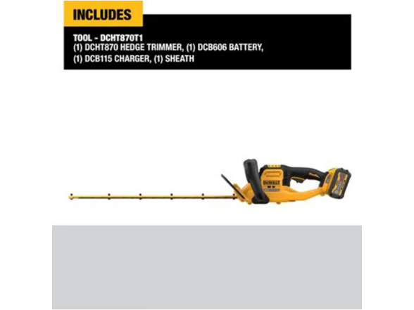 DEWALT DCHT870T1 60V MAX Hedge Trimmer 26in Kit
