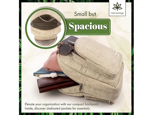 HEMPOLOGY HEMP Mini Backpack Beige