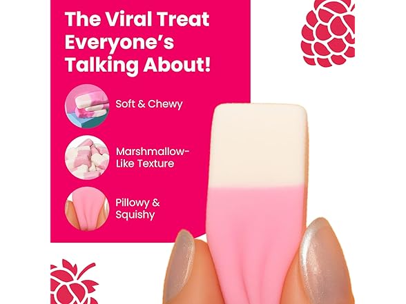 Smarties Squashies Foam Gummy Candies - Raspberry