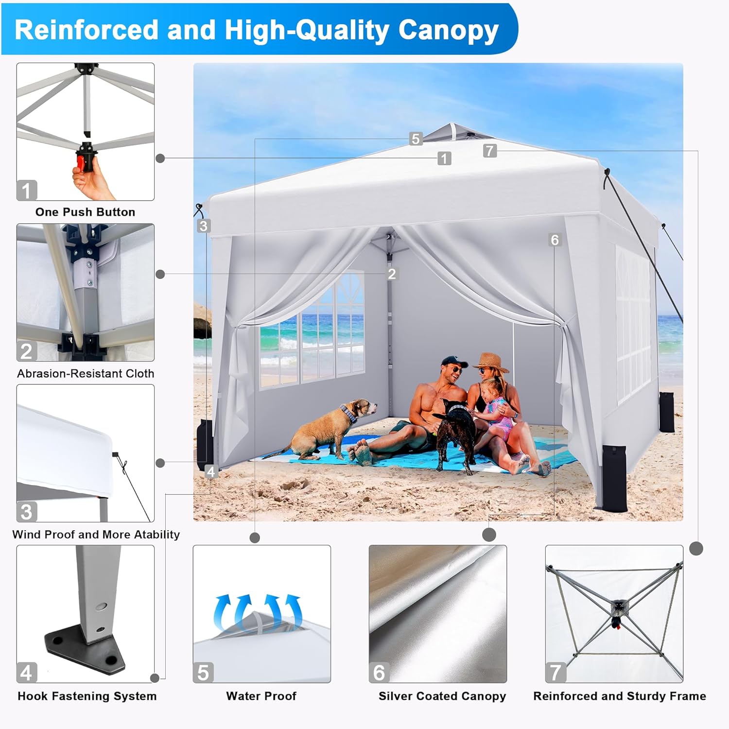 SANWAY 10x10 Pop Up Canopy Tent - Gallery 10