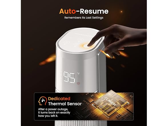 FLANUR 1500W Ceramic Smart Space Heater