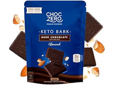 $3.24, Was $6.04, 46% Off! Choczero, Bark Almond Dark Chcolate Sea Salt, 6 dealfomo
