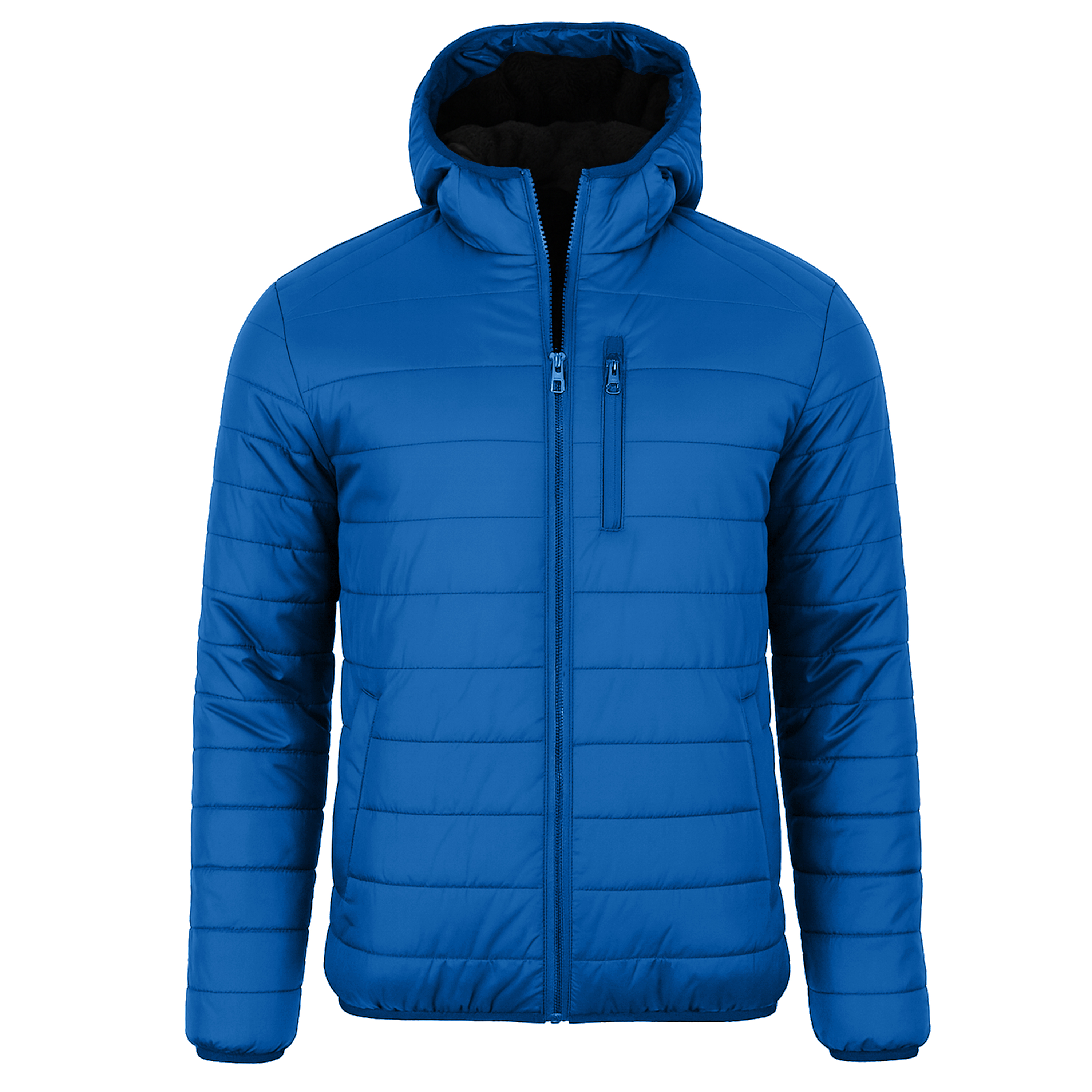 Mens Sherpa-Lined Hooded Puffer Jacket - Gallery 28