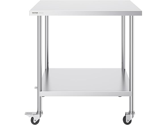 VEVOR Stainless Steel Work Table 30 x 18 x 38 Inch