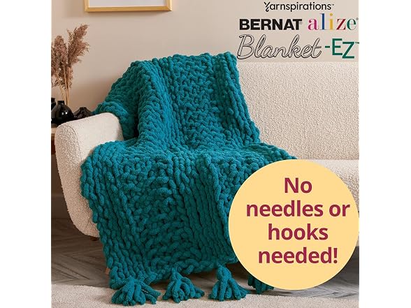 Bernat Alize Blanket-EZ Yarn, Denim Blues