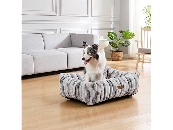 Modern Threads Ribbed Plush Two-Tone Cuddler Silver