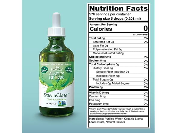 12PK SweetLeaf Sweet Drops - Flavored Stevia