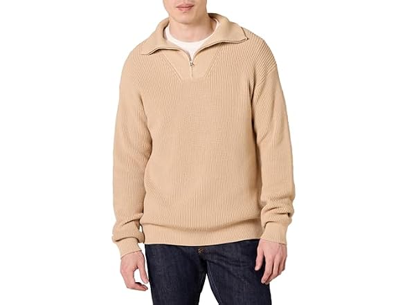 Amazon Essentials Men Quarter-zip Rib-knit Sweater