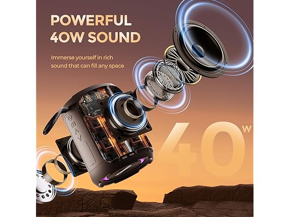 40W Portable Bluetooth Speaker IPX7