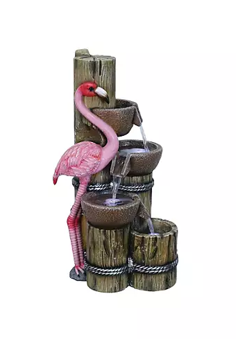 25.6" Flamingo Fountain w/ 3 Lights - Gallery 2