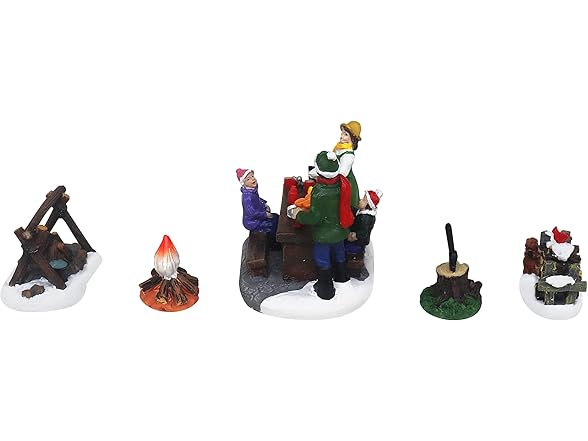 Picnic Scene Christmas Village Figurines