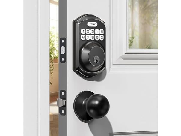 $36.99, Was $79.99, 53% Off! TEEHO TE001-K Electronic Keypad Deadbolt with 2 Knobs M dealfomo