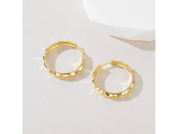 Bangalo 14K Gold Hoop Earrings 25MM