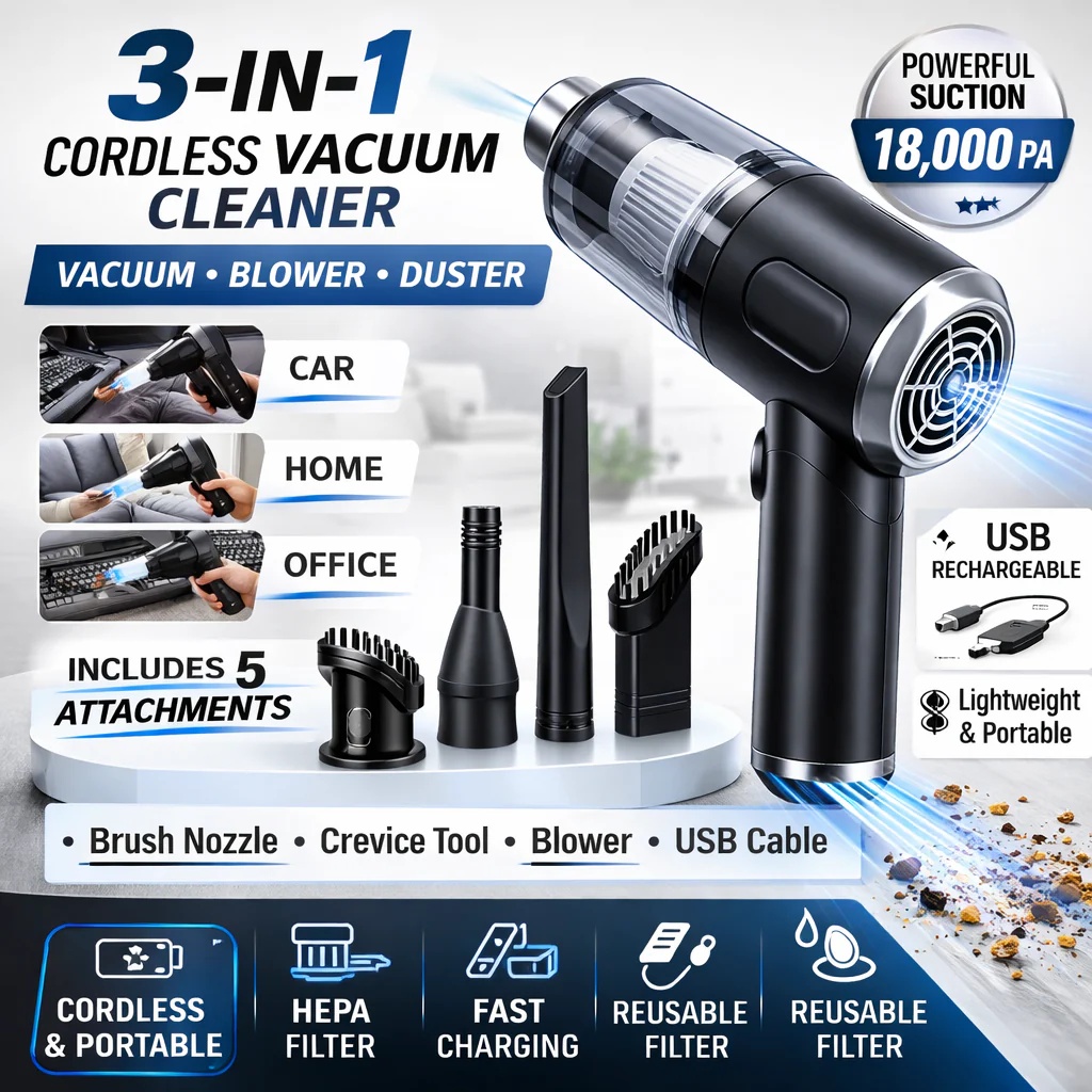 3-in-1 Wireless Handheld Vacuum - Gallery 9