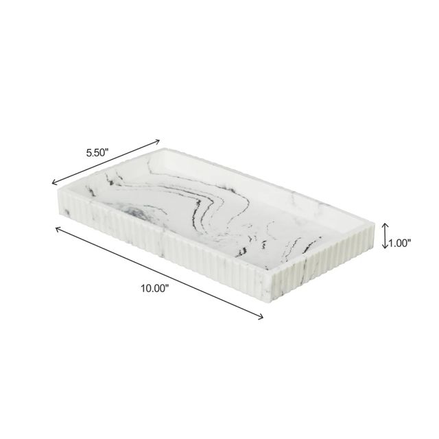 J&V Textiles 8Pc Bathroom Accessories Set WHITE - Gallery 16