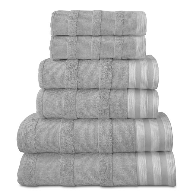 6-Piece Jacquard Stripe Kyoto Towel Set - Gallery 15