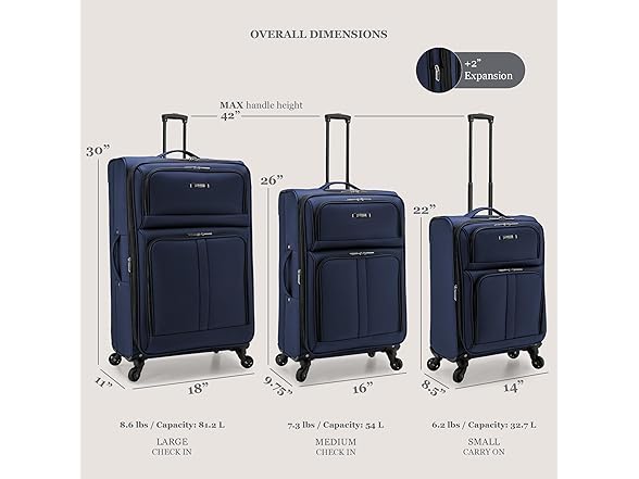 U.S. Traveler Expand Spinner Luggage 22"