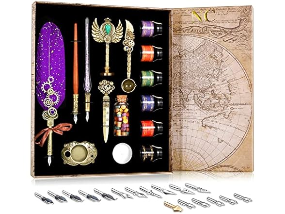 NC Quill Pen and Ink Set, Including Quil