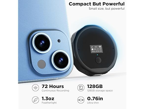 DEOVCVN 128GB Voice Recorder