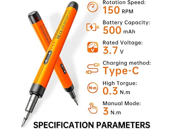 ANVANNA W0577 Electric Screwdriver ORANGE