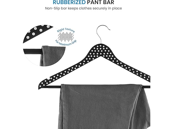 ZOBER Wooden Polka Dot Hangers 10Pk