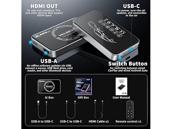 4-in-1 Wireless CarPlay Adapter