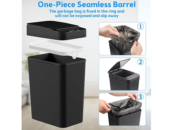 KOEYLE Bathroom Trash Can with Lid, KOEYLE 2 Pack 