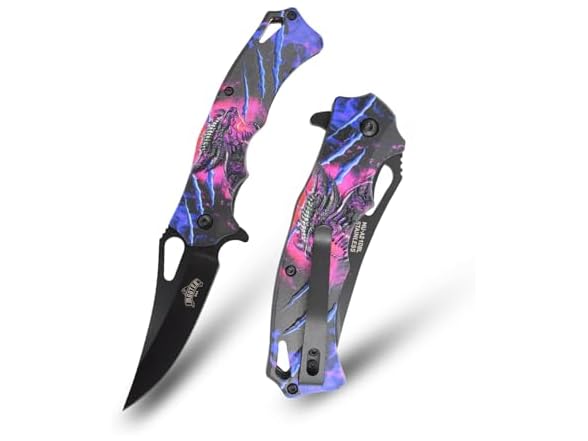 8" Folding Knife Blue