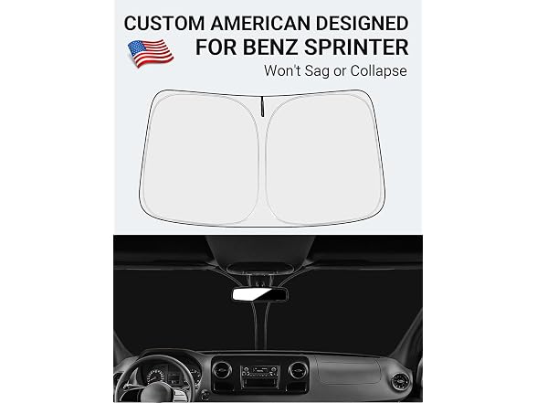 Proadsy 2026 Upgrade Windshield Sunshade Custom W